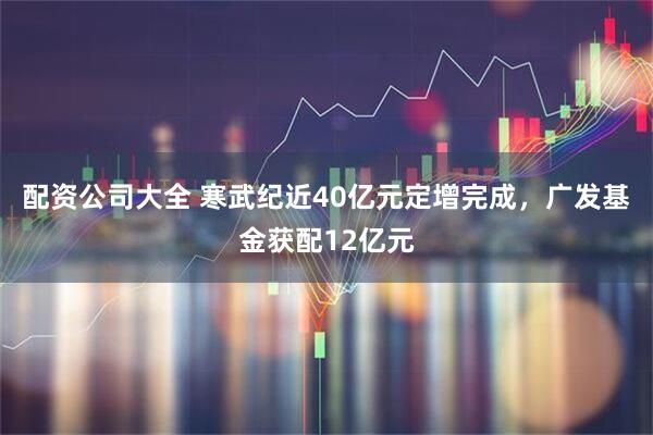 配资公司大全 寒武纪近40亿元定增完成,广发基金获配12亿元